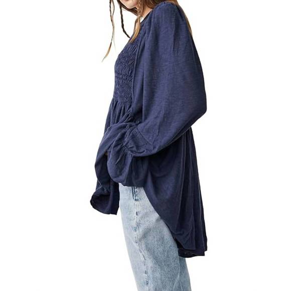 NEW FREE PEOPLE don’t call me baby long sleeve top in jazzberry - Picture 2 of 3